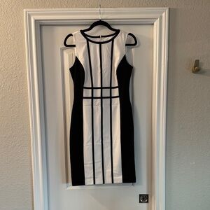 Calvin Klein Monochrome Panel Mini Dress